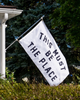 This must be the place outdoor flag, by Oxford Pennant, sold by Le Monkey House