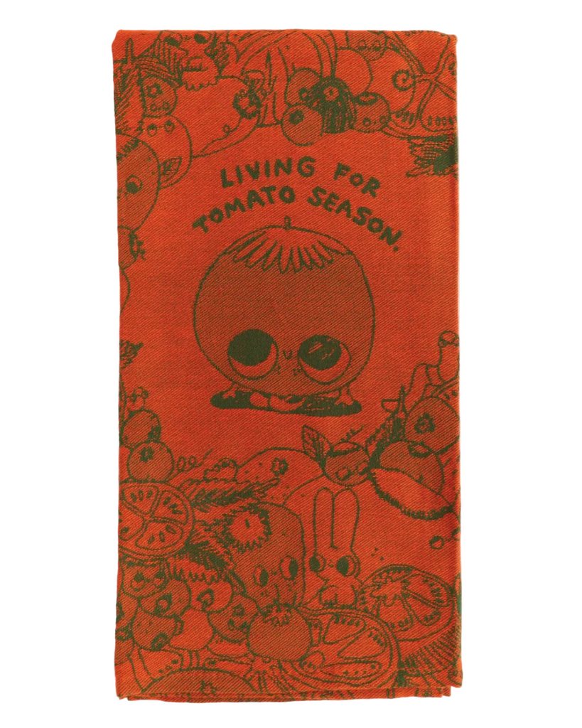 Living for tomato season woven dish towel by Blue Q Sold by Le Monkey House