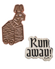 Trojan Rabbit, Monty Python funny enamel pin set by Unemployed Philosophers Guild, sold by Le Monkey House