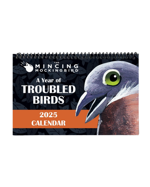 A Year of Troubled birds calendar 2025 by The Mincing Mockingbird sold by Le Monkey House