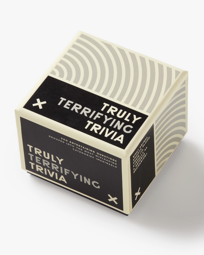 Truly Terrifying Trivia Card Deck by Brass Monkey Goods Sold by Le Monkey House