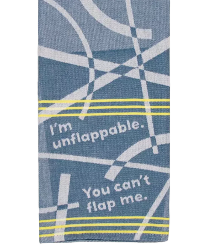 Unflappable dish towel by Blue Q sold by Le Monkey House