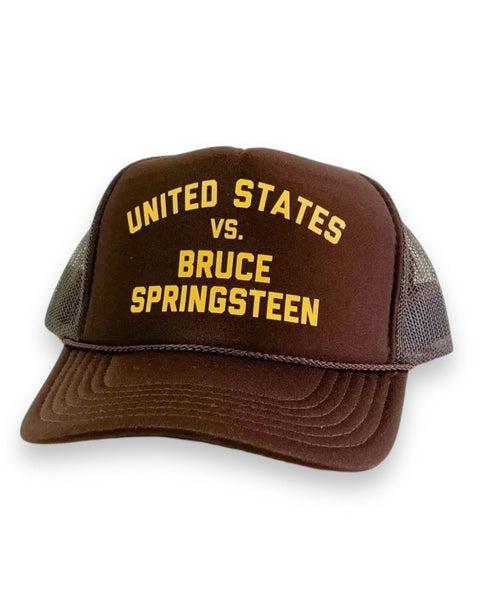 United States vs. Bruce Springsteen Trucker hat, gold and brown sold by Le Monkey House