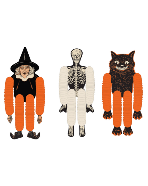Vintage Halloween tissue dancers set of 3 by Beistle sold by Le Monkey House