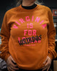 VA Virginia is for Weirdos not lovers crewneck sweatshirt orange and hot pink designed printed and sold by Le Monkey House