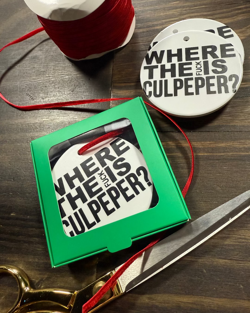 Where the fuck is Culpeper Christmas tree ceramic ornament by Le Monkey House