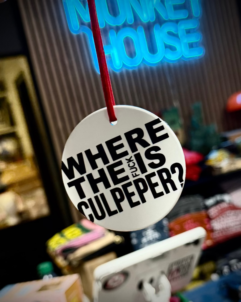 Where the fuck is Culpeper Christmas tree ceramic ornament by Le Monkey House