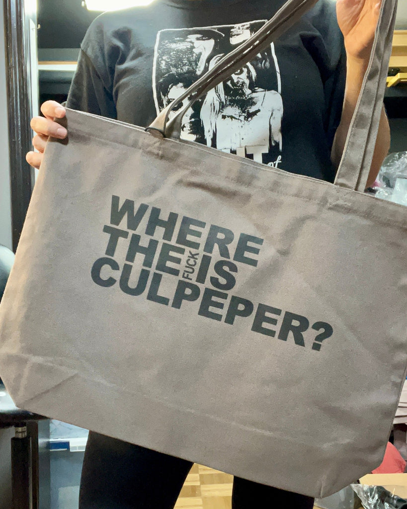 Where the fuck is Culpeper canvas tote bag designed printed and sold by Le Monkey House
