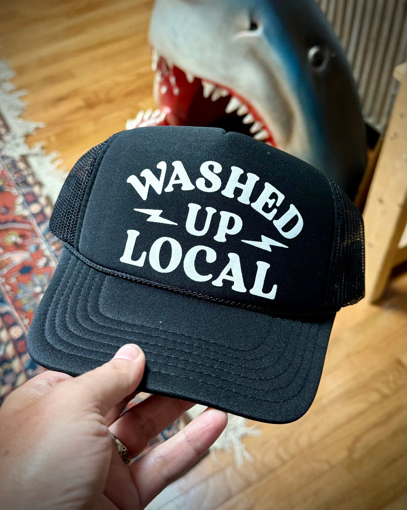 Washed up local trucker hat by Le Monkey House