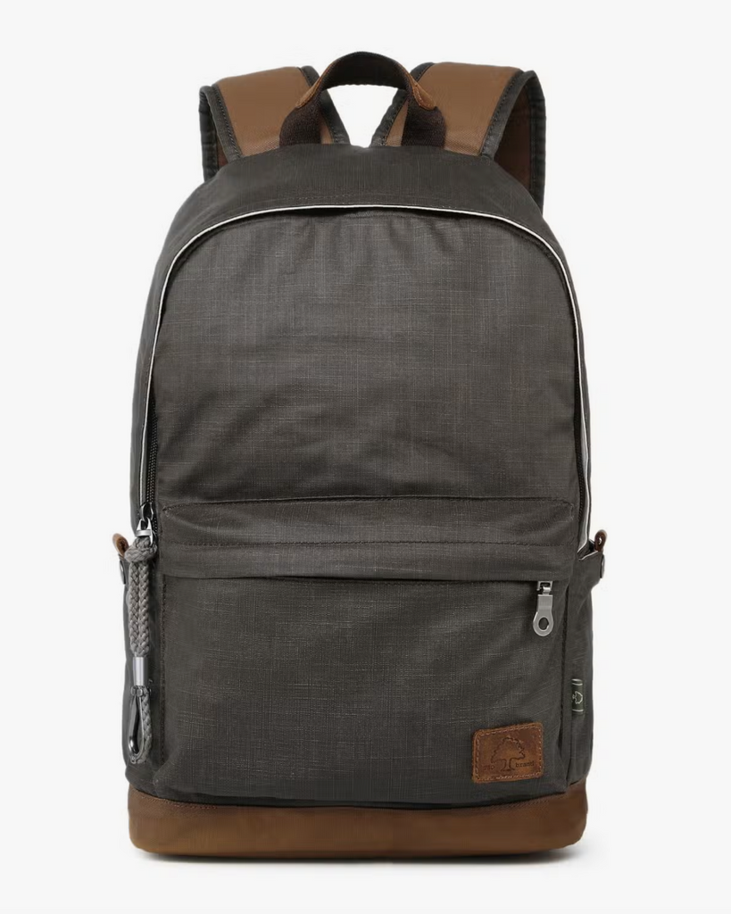 Waxed canvas urban backpack by TSD Brand sold by Le Monkey House - army brown green