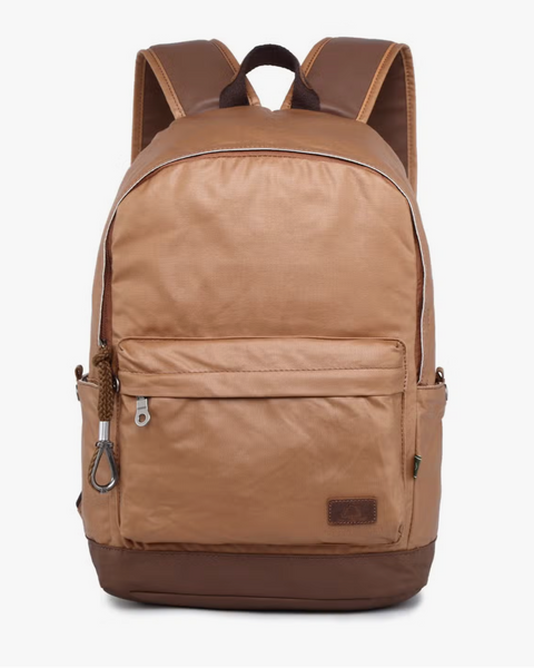 Waxed canvas urban backpack by TSD Brand sold by Le Monkey House - Khkai tan