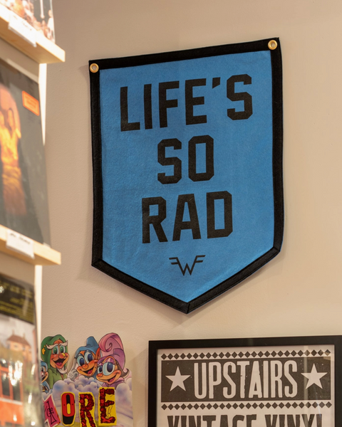 Life's so rad - weezer lyrics camp flag by Oxford Pennant sold by Le Monkey House