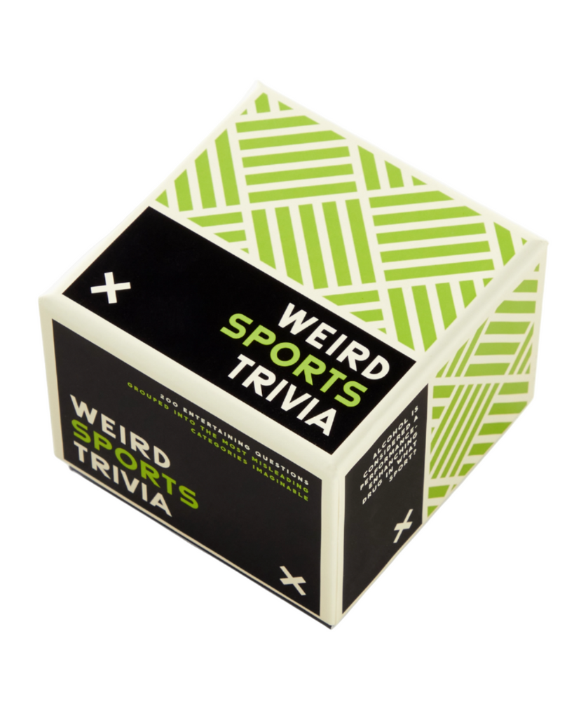 Weird sports trivia card deck by The Brass Monkey sold by Le Monkey House