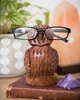 Carved wooden glasses holder by Matr Boomie Fair Trade - sold by Le Monkey House