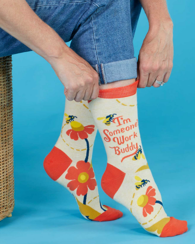 Someone's Work Buddy Women's socks by Blue Q sold by Le Monkey House