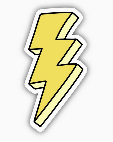 Aesthetic Lightning Bold Sticker by Big Moods Sold by Le Monkey House