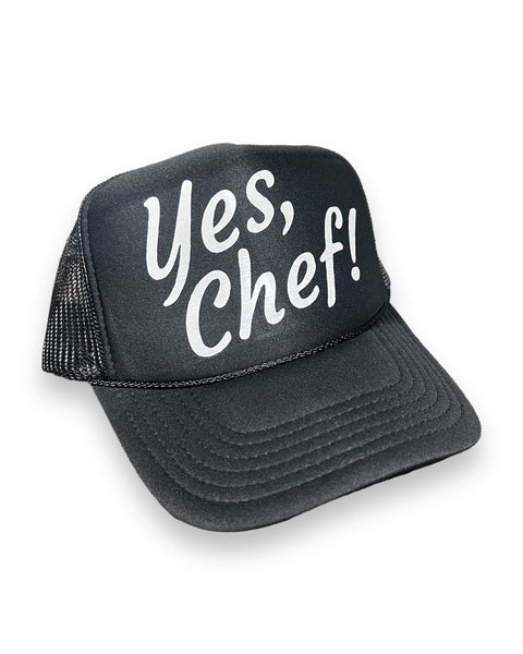 Yes Chef foam front Otto Trucker Hat MAde and Sold by Le Monkey House