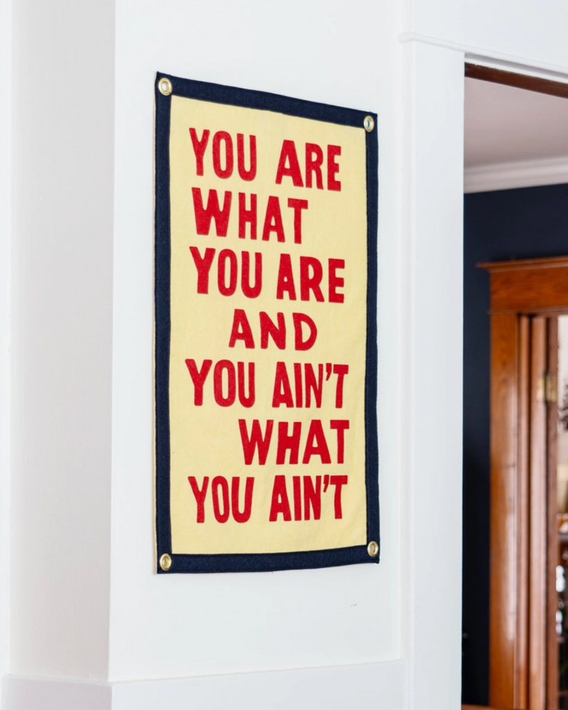 You Are What You Are Camp Flag by Oxford Pennany sold by Le Monkey House