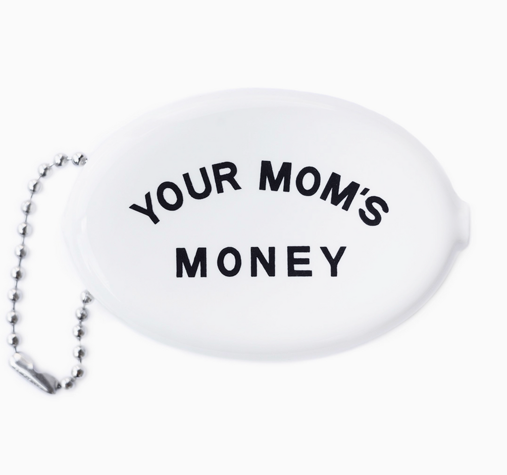 Your Mom's Money Vintage Rubber Coin Purse Pouch by Three Potato Four Sold by Le Monkey House