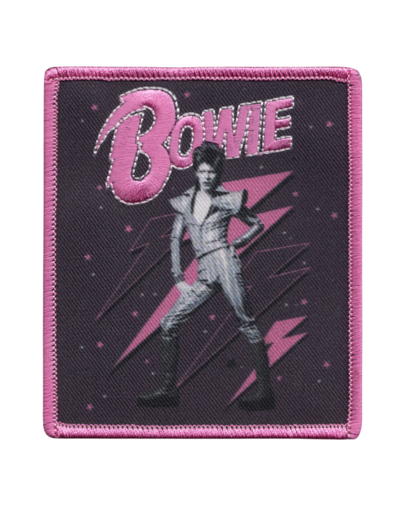 Ziggy Stardust David bowie Twill Printed embroidered iron on patch by Square Deal Recordings sold by Le Monkey House