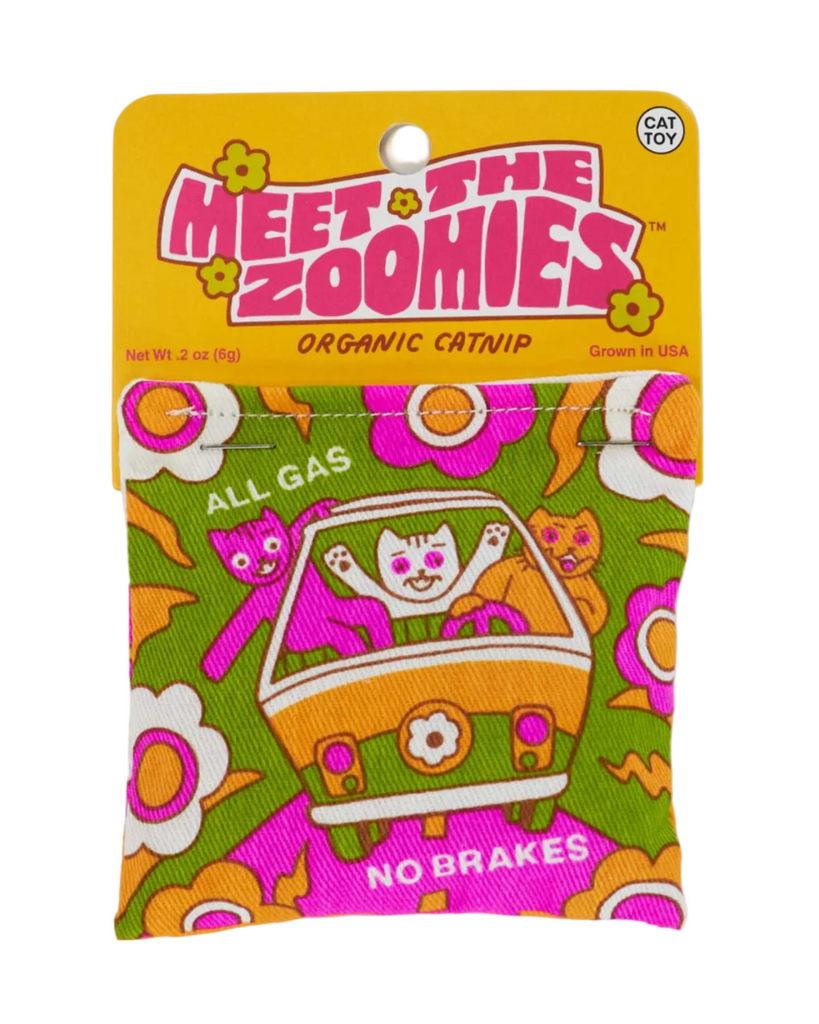Meet the zoomies cat nip pouch by Blue Q, Sold by Le Monkey House