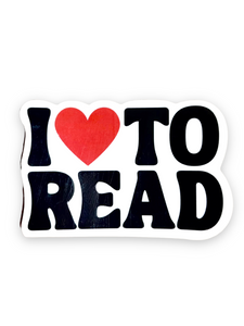 I Love To Read Sticker by Ace The Pitmatian Sold by Le Monkey House