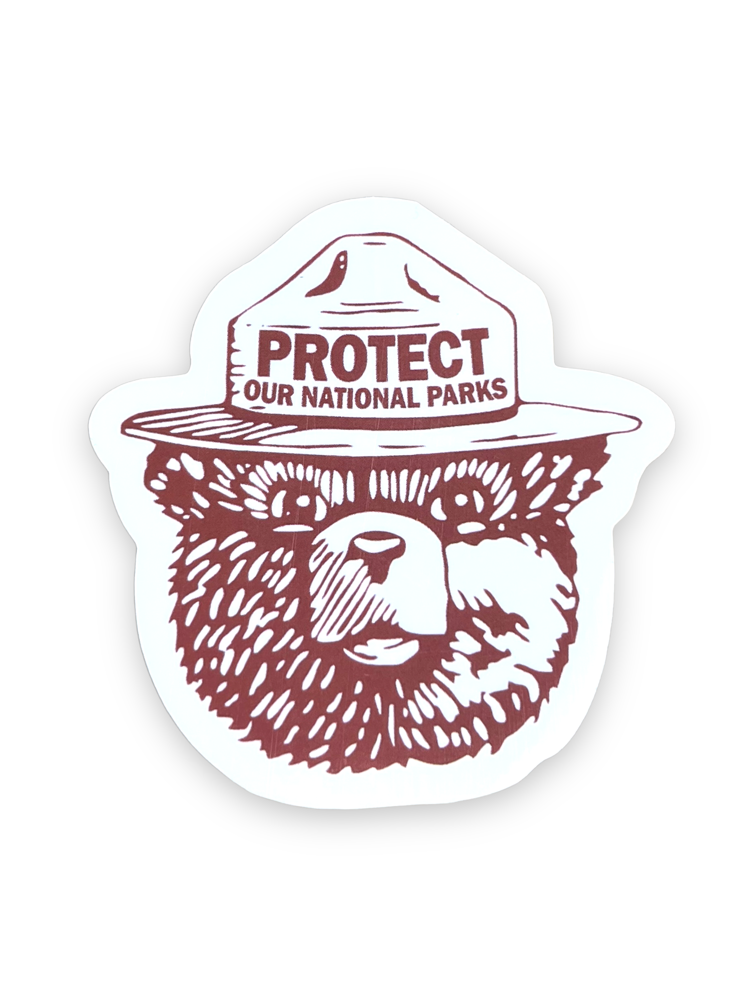 Smokey The Bear, Protect Our National Parks Sticker by Ace The Pitmatian Sold by Le Monkey House