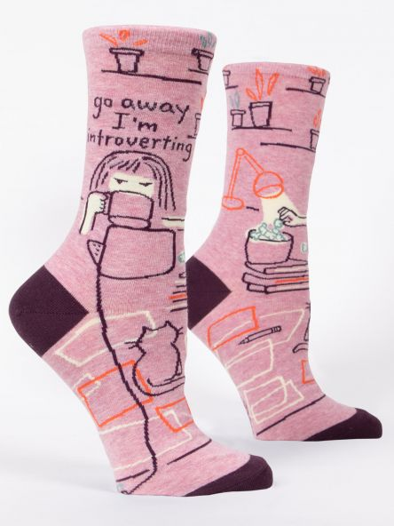 Women's Socks: Go Away, I'm Introverting