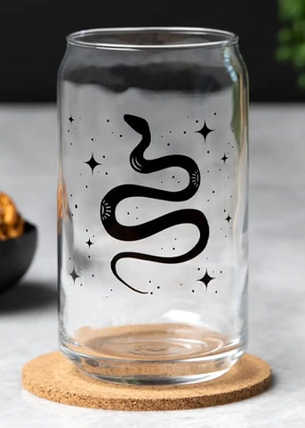Snake Beer Can Pint Glass