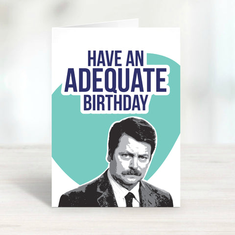 Adequate Birthday Card