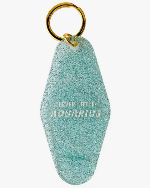 Clever little Aquarius  - Zodiac collection acrylic keychain by Gold Gems sold by Le Monkey House