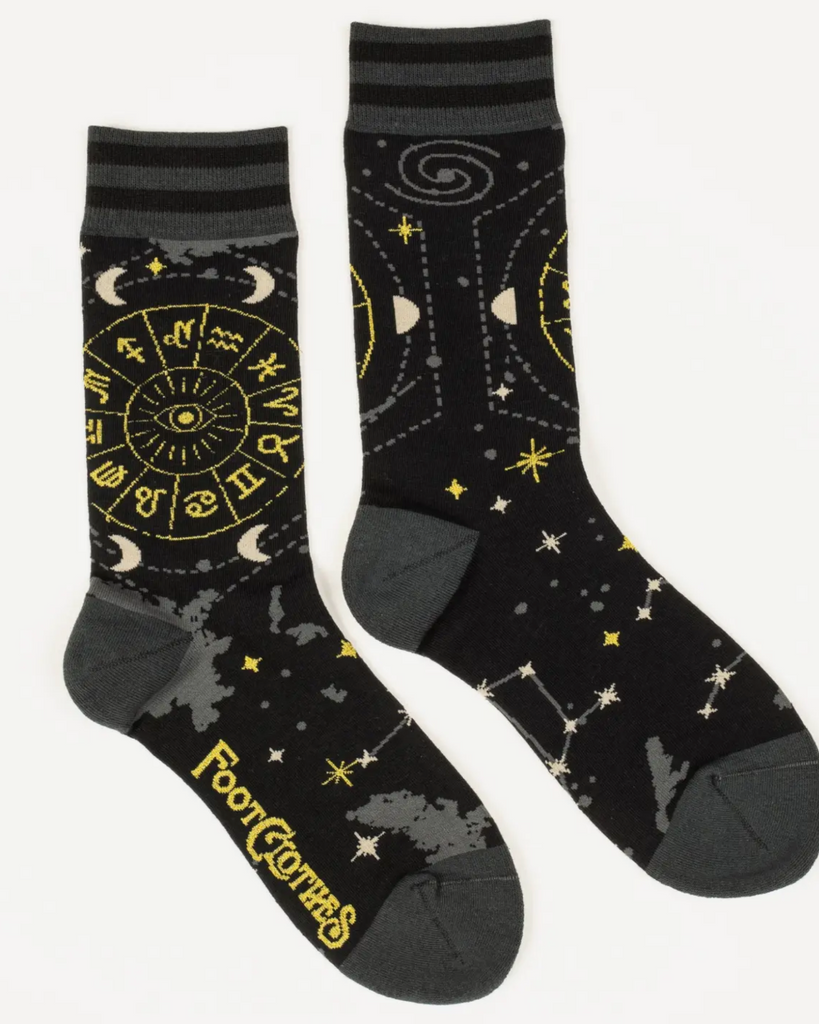 Astrology socks by Footclothes, Colorado Sold by Le Monkey House