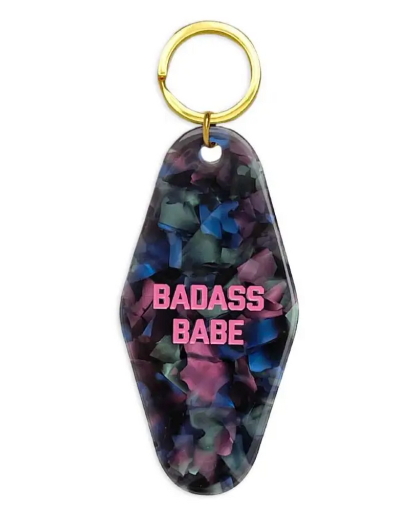 Badass Babe acrylic keychain by Golden Gems sold by Le Monkey House