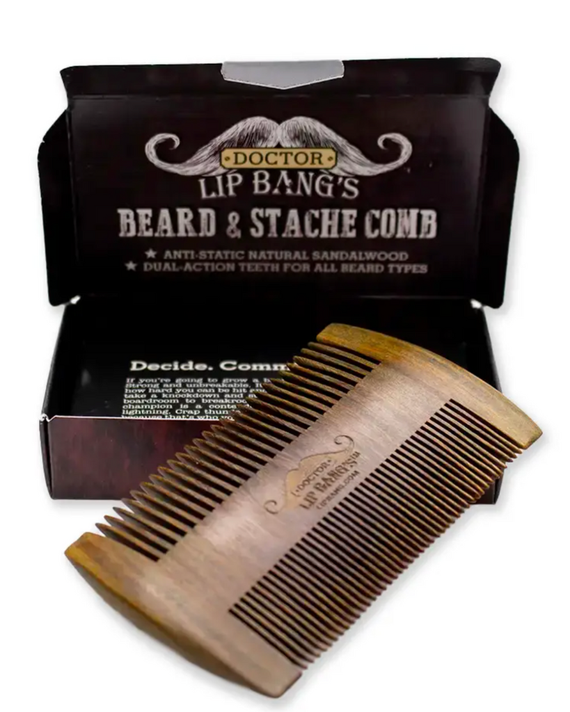 Beard and stache comb by Dr. Lip Bangs sold by Le Monkey House