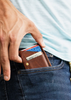 Big Spender Slim Leather Wallet by Espacio Handmade Austin Texas Sold by Le Monkey House