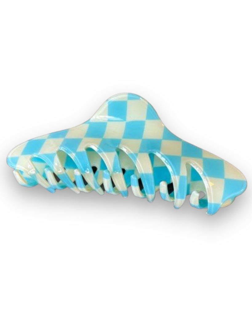 Checkered Plastic Hair Claws by Anarchy Street Sold by Le Monkey House