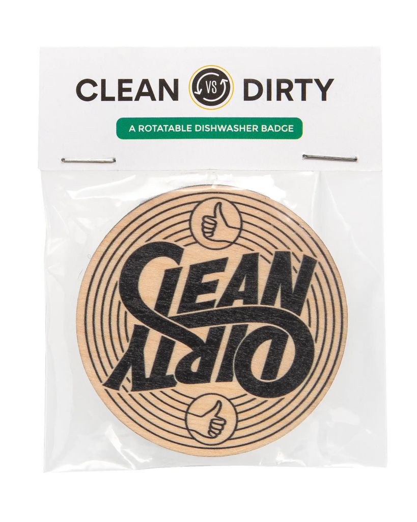 Clean v dirty dishwasher badge by Stellar factory sold by Le Monkey House