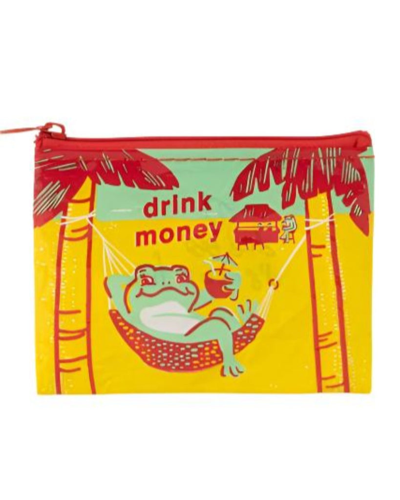 Drink money coin purse, zippered pouch by Blue Q Sold by Le Monkey House