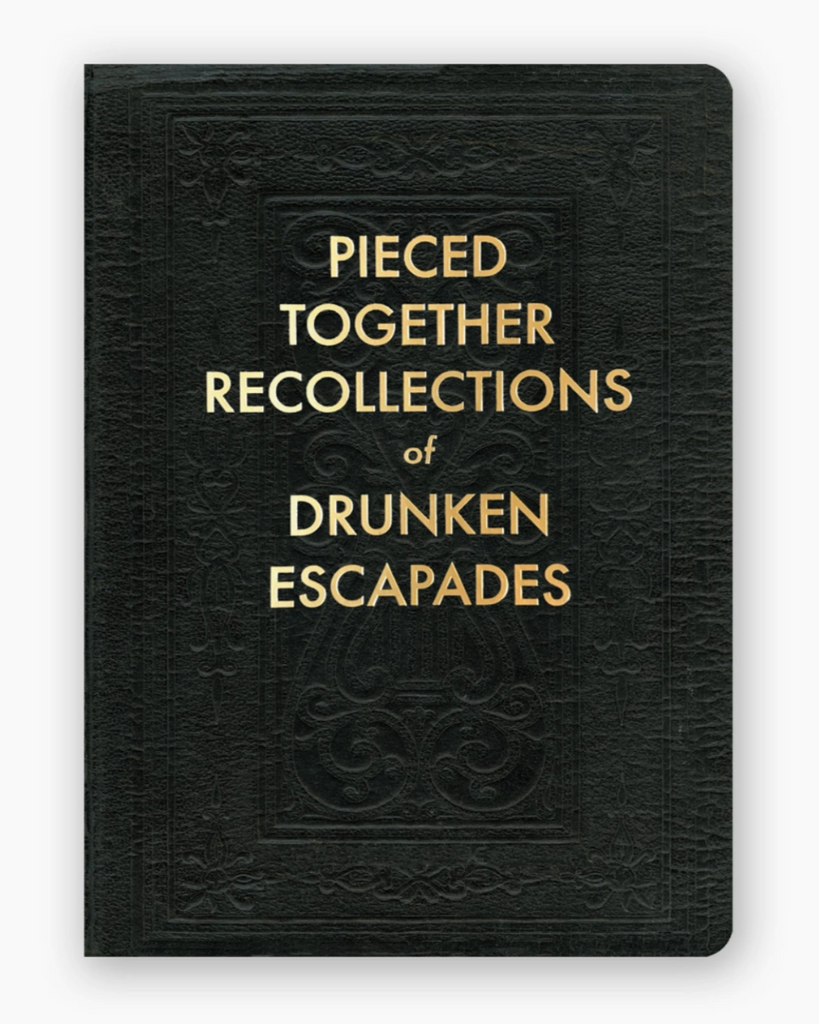 Vintage style Piece together recollections of drunken escapades notebook journal by The Mincing Mockingbird Sold by Le Monkey House