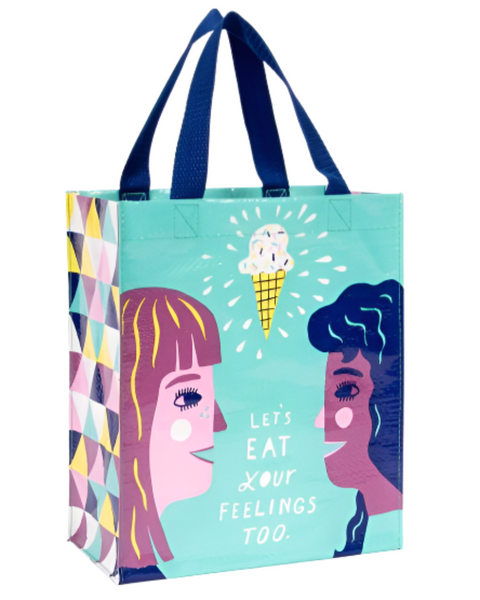 Eat Your Feelings Handy Tote by blue q sold by Le Monkey House