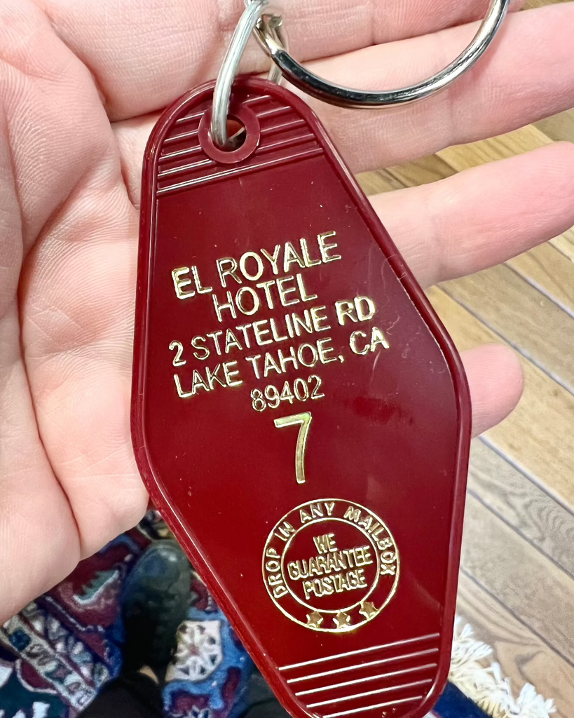 El Royale Lake Tahoe CA vintage retro motel plastic keychain by 3 Sisters sold by Le Monkey House