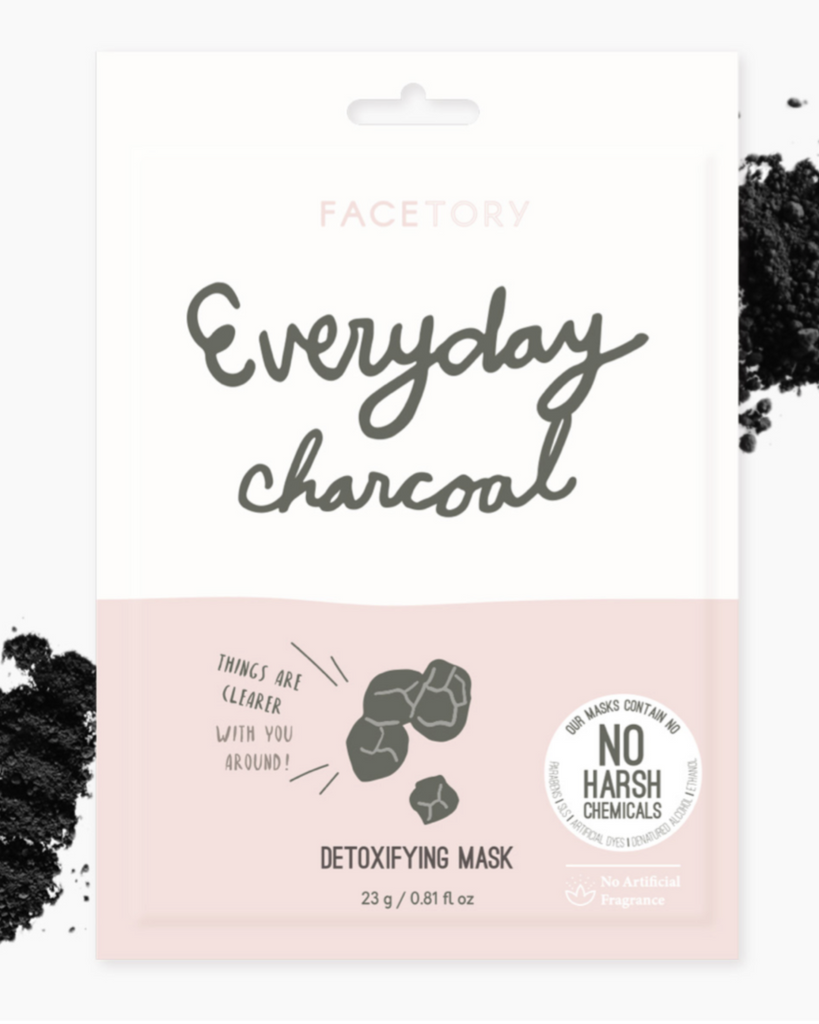 Facetory everyday charcoal detoxifying face mask sold by Le Monkey House