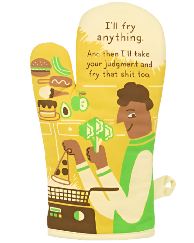 I'll fry anything oven mitt by Blue Q