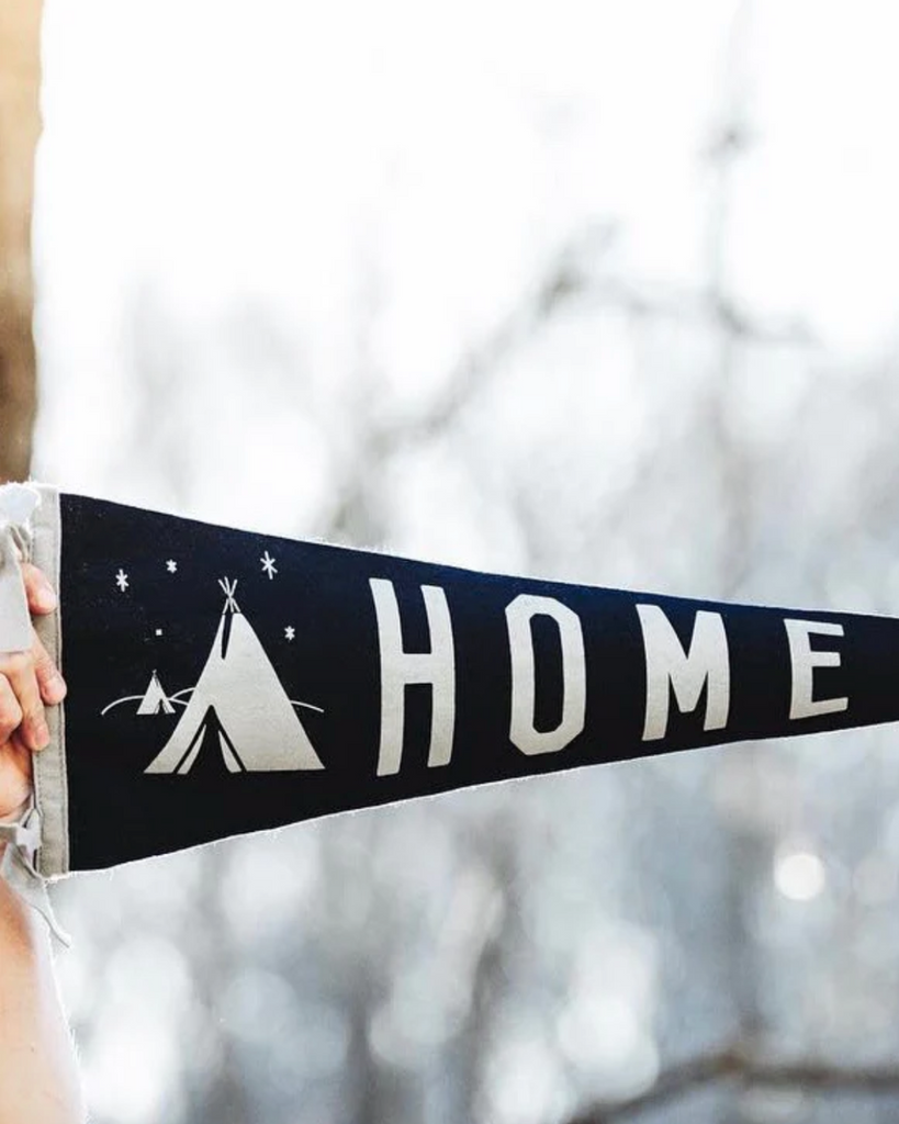 Home felt pennant by Oxford Pennant sold by Le Monkey House