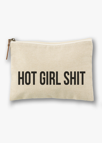Hot girl shit cosmetic makeup pouch made and sold by Le Monkey House