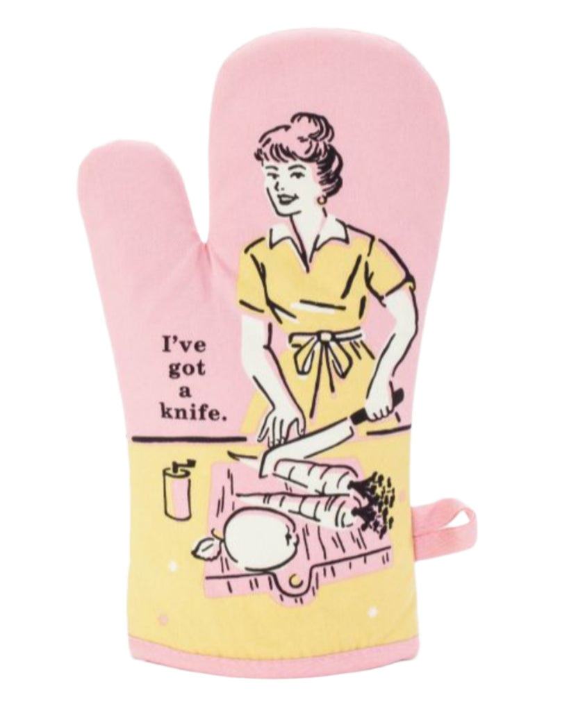 I've got a knife oven mitt by Blue q sold by Le Monkey House