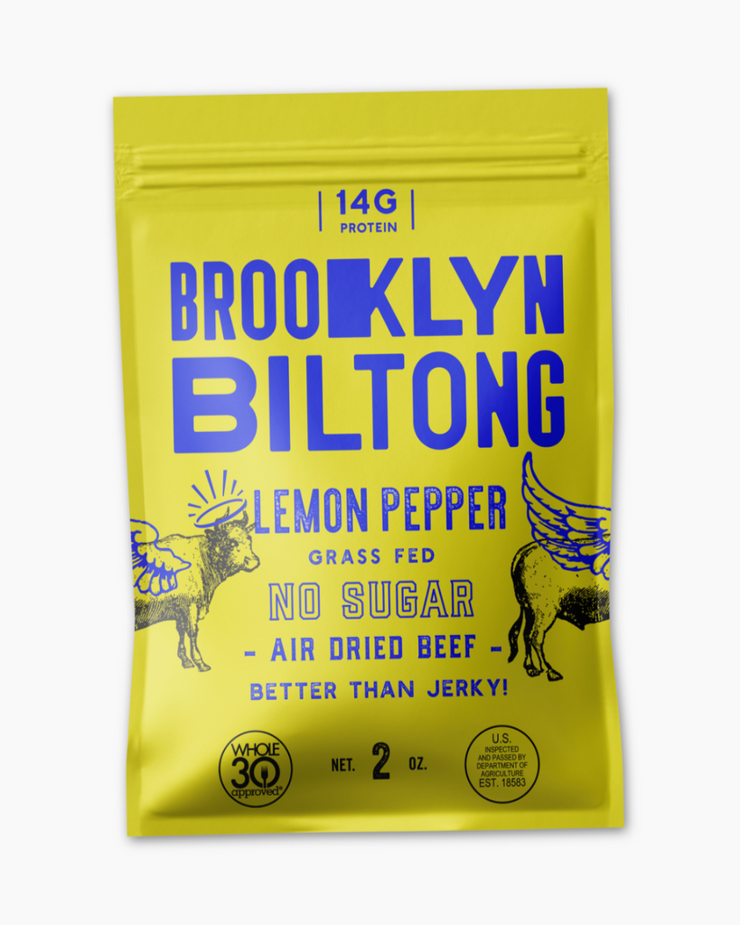 Brooklyn Biltong Lemon Pepper Air Dried grass fed Beef sold by Le Monkey House