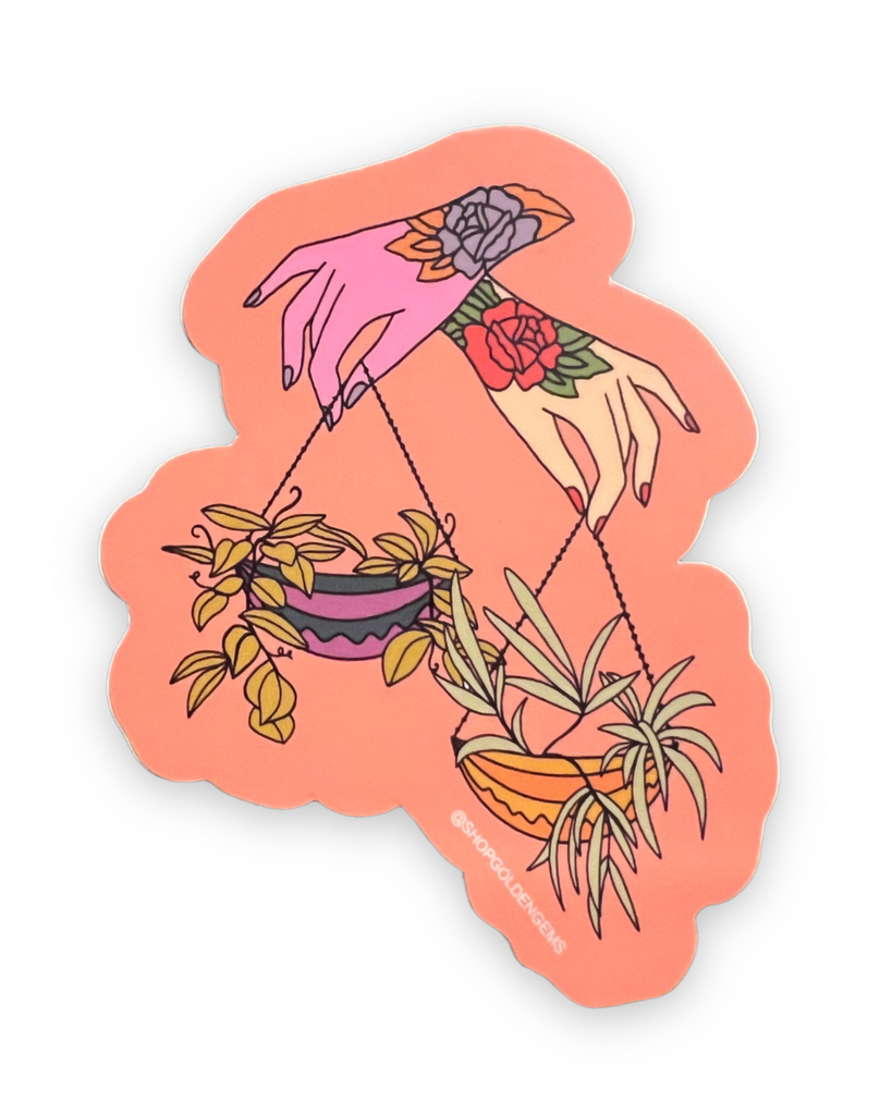 Balanced Little Libra - Zodiac Collection sign stickers by Golden Gems sold by Le Monkey House