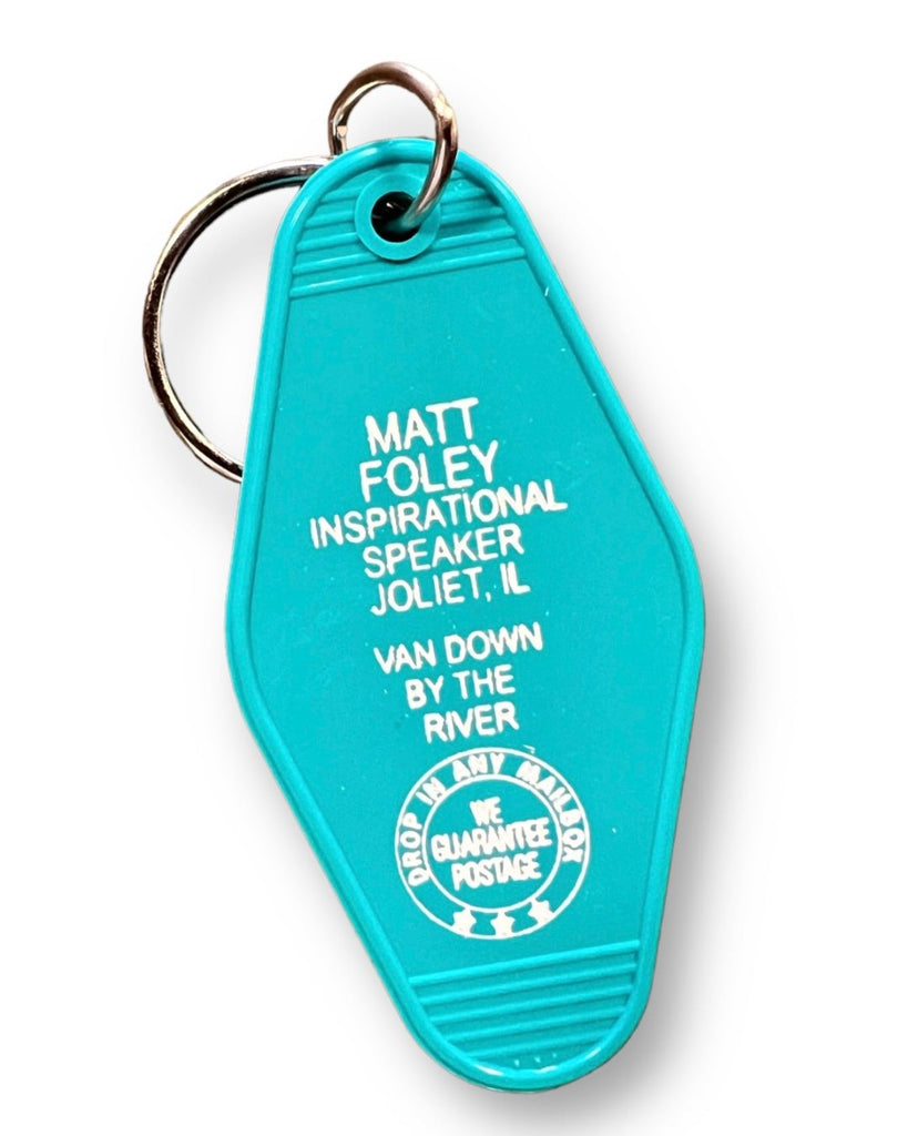 Matt Foley - SNL - Chris Farley vintage retro motel plastic keychain by 3 Sisters sold by Le Monkey House