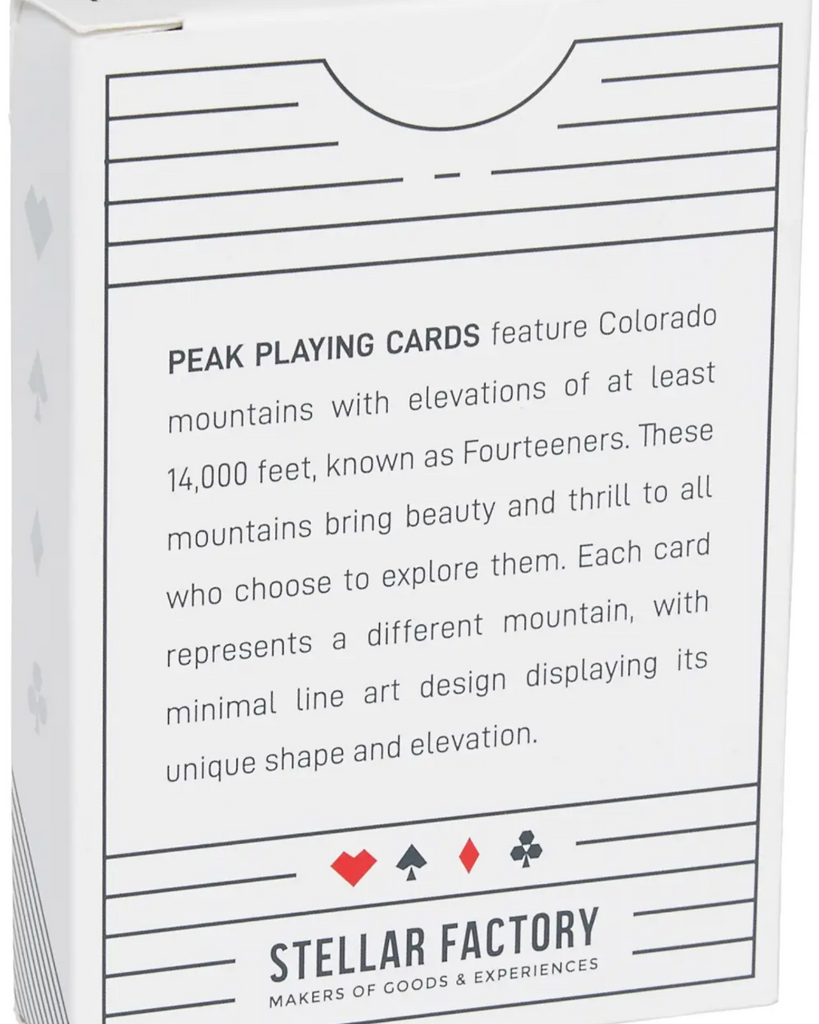 Mountain peak playing cards by Stellar factory sold by Le Monkey House